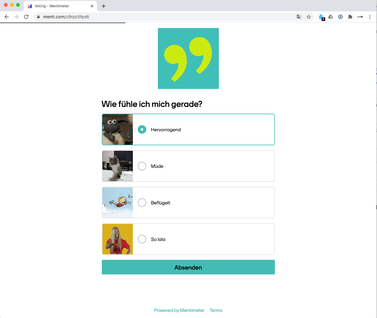 Mentimeter Beispielslide